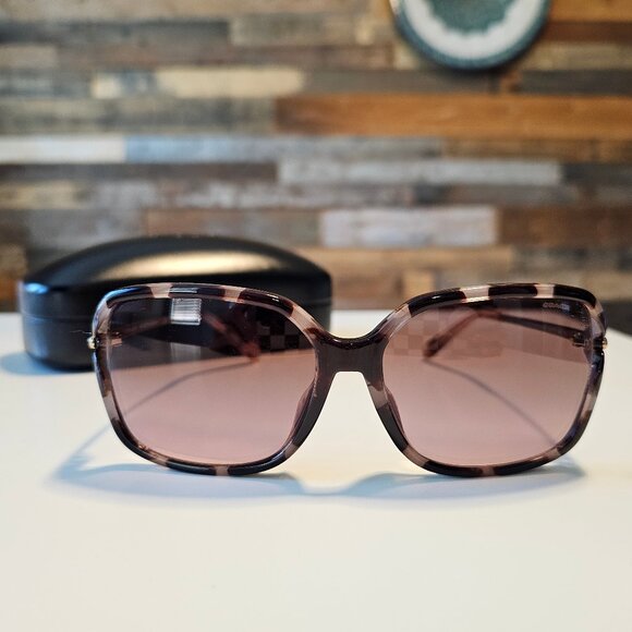 Coach Pink Tortoise 56635M Sunglasses - Picture 1 of 6